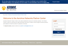 Tablet Screenshot of partners.aerohive.com
